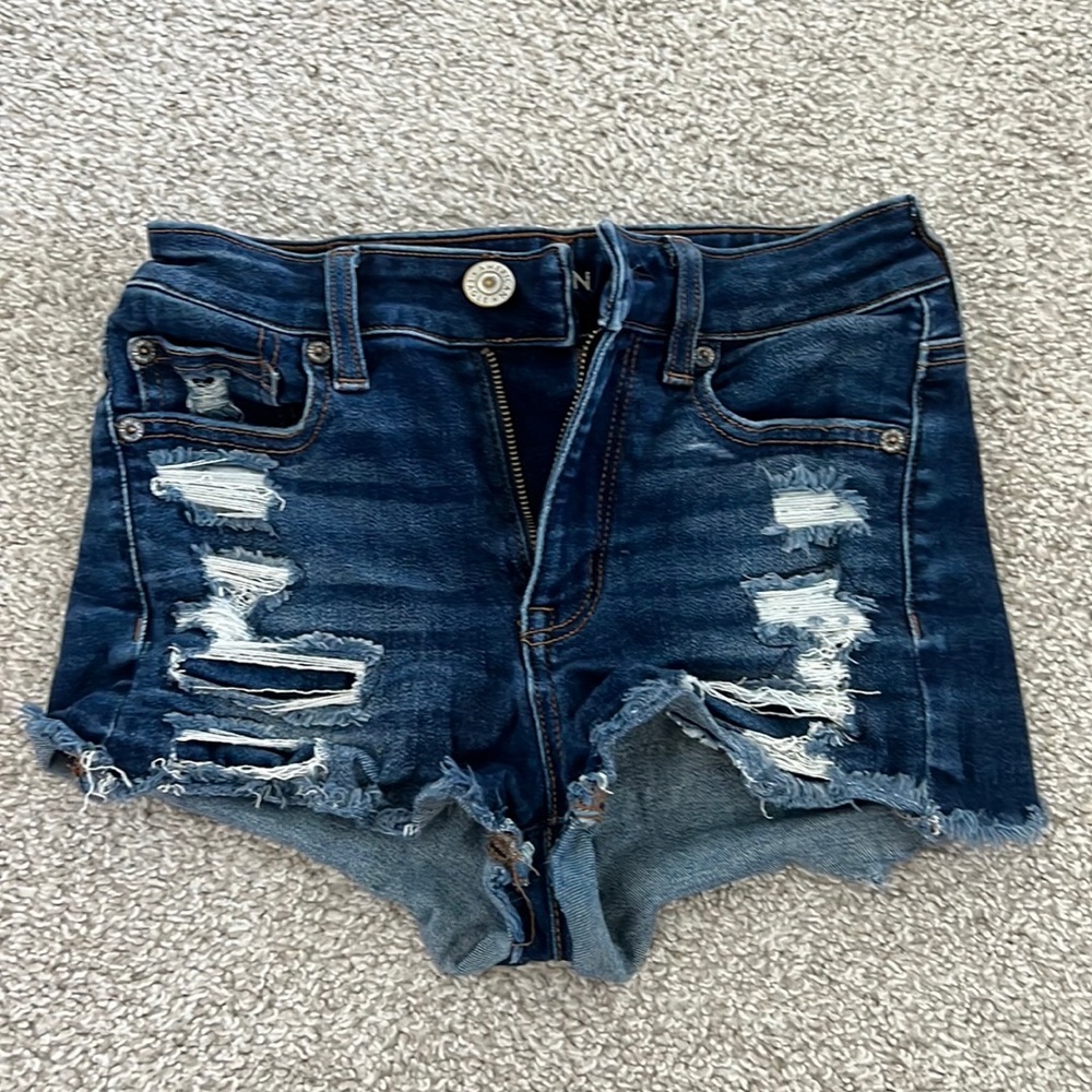 American Eagle Ripped Jean Shorts